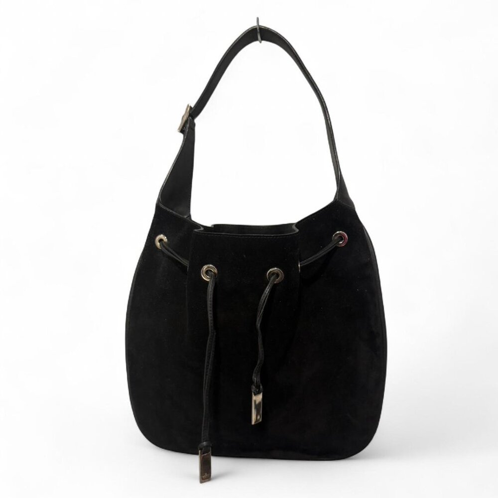 Vintage Gucci Black Suede Hobo Bag - Picture 1 of 6